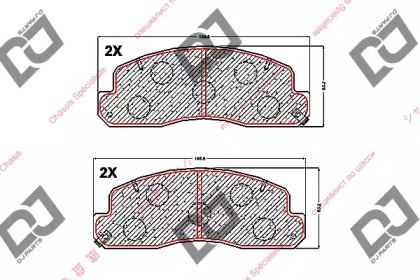 Комплект тормозных колодок DJ PARTS BP1576